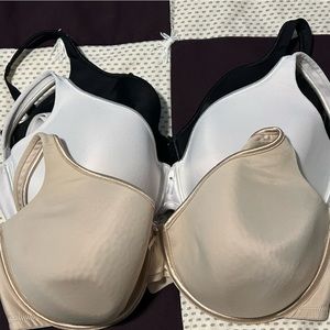 40DD Vanity Fair Black, White and Nude.